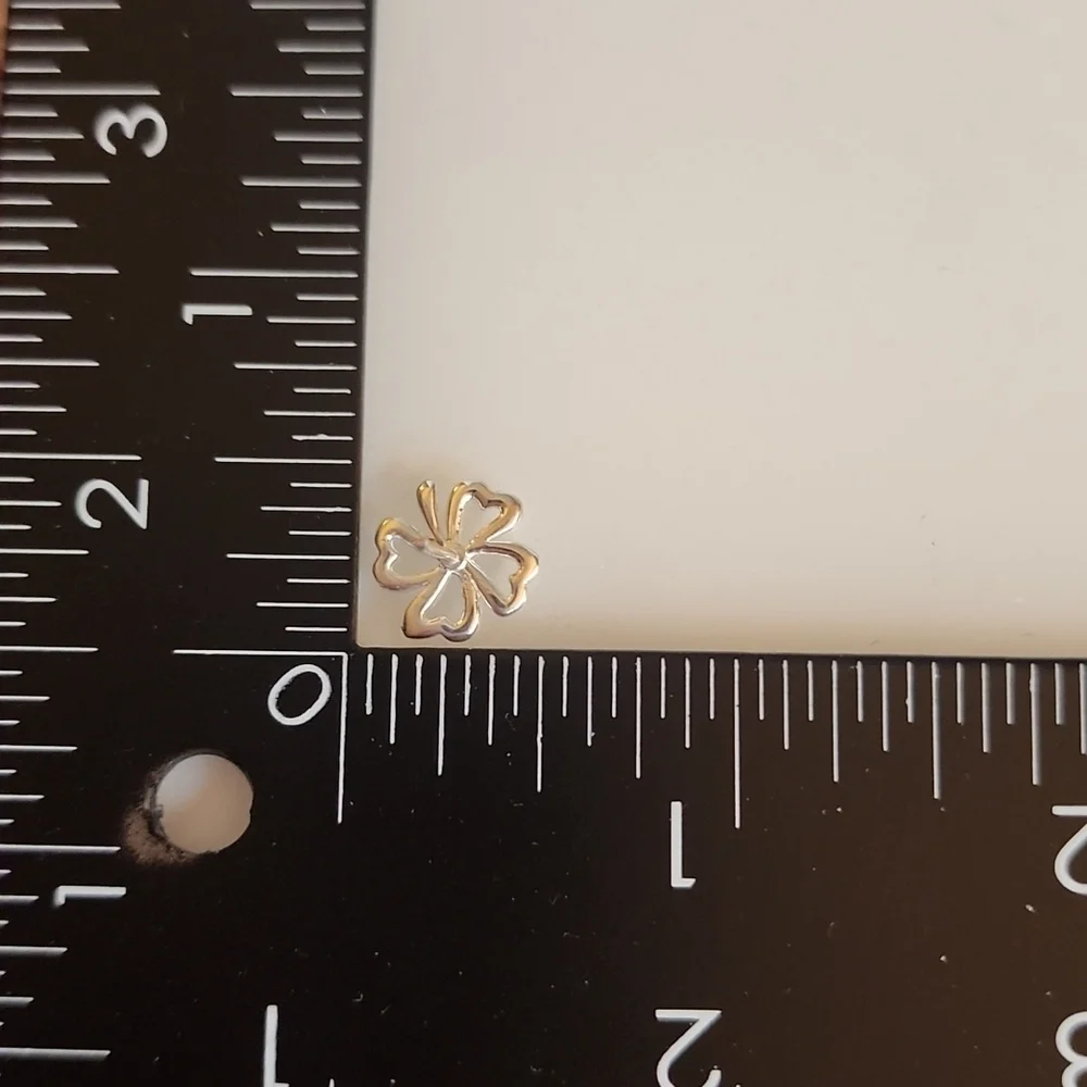 🟣925 Sterling Silver Four Leaf Clover ☘️ - Picture 3 of 3